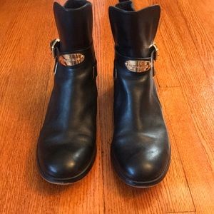 Michael Kors Black Leather Ankle Boots